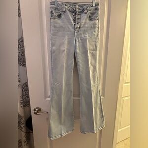 American Eagle Outfitters Light Blue High-Rise Flared Jeans